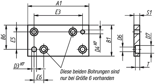 Norelem 08580-03 AUFLAGEPLATTE DIN 6348  GR. 3 !!! AUSLAUFARTIKEL !!! NUR NOCH LAGERABVERKAUF !!! - Norelem 08580 Auflageplatten DIN 6348
