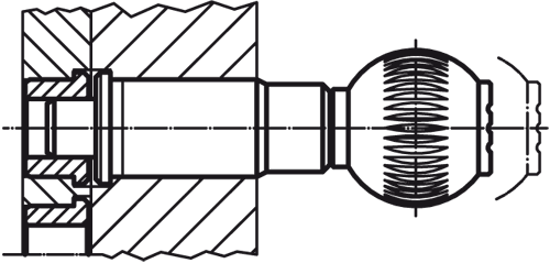 Halder 22130.0066 Präzisionsrastbolzen  mit zylindrischer Aufnahme Ø 16 mit Arretierung - Praezisionsrastbolzen - mit zylindrischer Aufnahme - Durchmesser 12 - ohne Arretierung