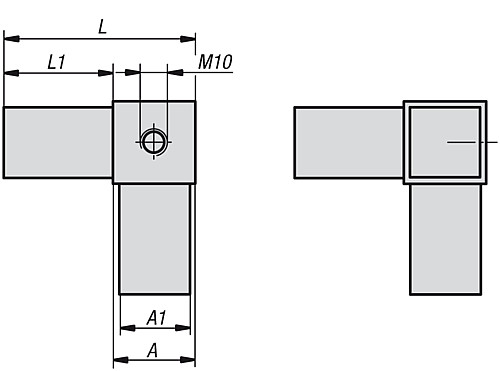 Kipp K0623.125151210 STECKVERBINDER, WINKEL MIT ABGANG UND GEWINDE - KIPP K0623 Steckverbinder Winkel mit Abgang und G