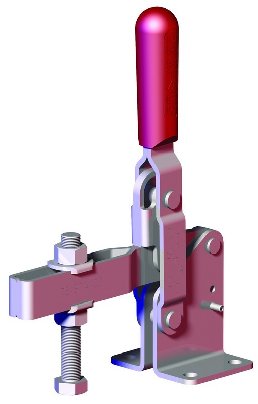DESTACO 267-U Vertikal-Kniehebelspanner Haltekraft 5400 N, Öffnungswinkel 140° - 267-U Vertikalspanner - U- Spannarm - Fuss abgewinkelt