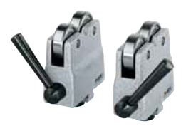 Helios Preisser, 0780042  Abrollböcke im Paar  Höhe 65 mm, T-Nutbreite 10 mm, Auflage ø 3 - 30 mm - Helios Preisser 0780 Abrollboecke im Paar