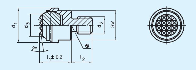 Halder 22730.0362 Pendelauflage mit HartmetallKugel  geriffelt Ø 13 x M 6 mit Außengewinde, Stahl - EH 22730 Pendelauflagen mit HartmetallKugel geriffelt