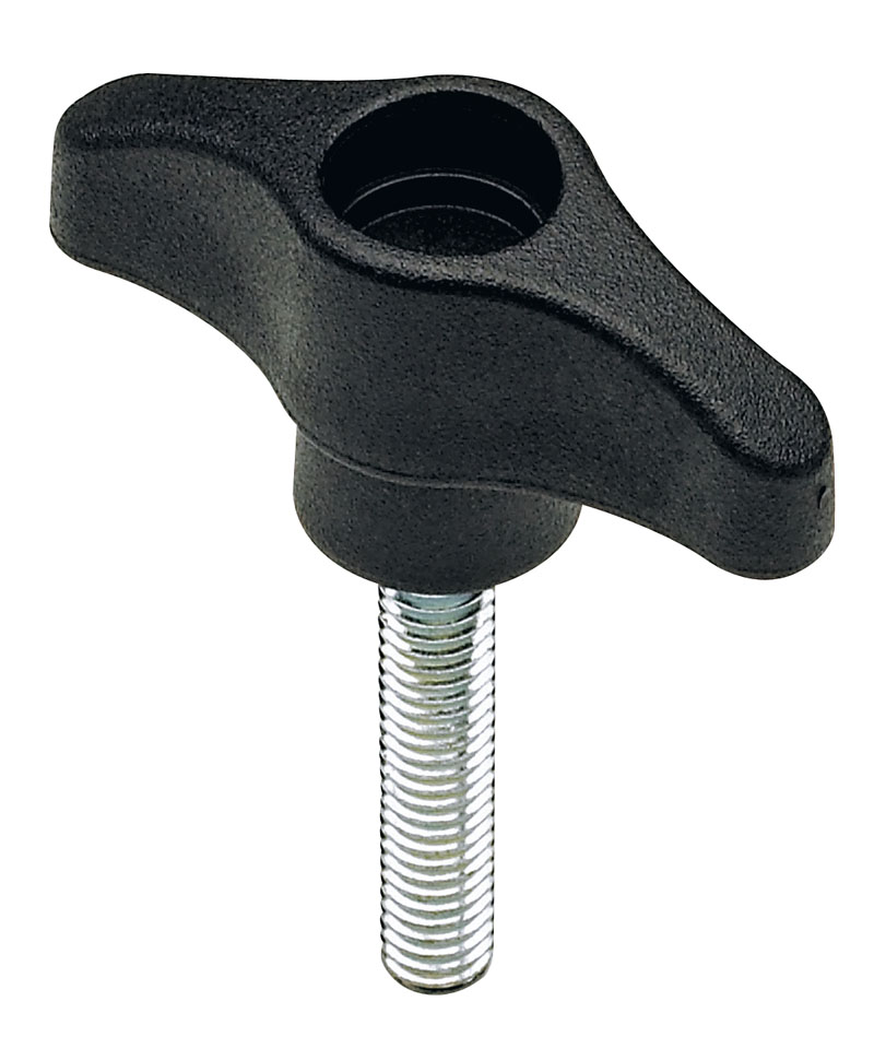 Leschhorn L807 Flügelschrauben  A 67; d 21; Gewinde d1 M08; Kunststoff PA, schwarz, - Boteco L807 Fluegelschrauben