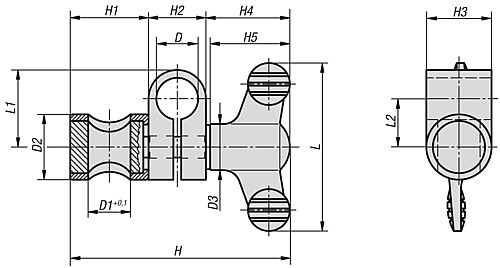 Norelem 31156-0808 SPANNGELENK DRM 8/8, - Norelem 31156 Spanngelenk