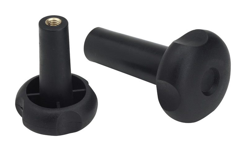 Leschhorn G734 Kreuzgriffe  D 52; d 18; Gewinde d1 M10; Kunststoff PA, schwarz - Boteco G734 Kreuzgriffe