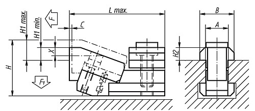 Norelem 04470-12 FLACHSPANNER A=12 - Norelem 04470 Flachspanner