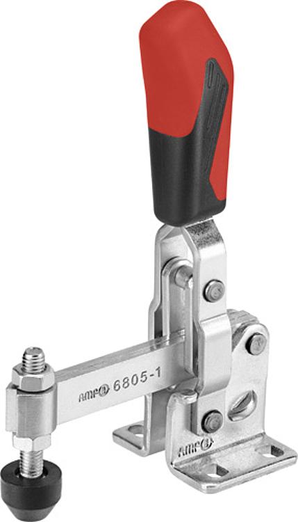 AMF 6805-1 Senkrechtspanner mit rotem Handgriff, Größe : 1, F1: 1 kN - LE 6805 Senkrechtspanner -Abbildung