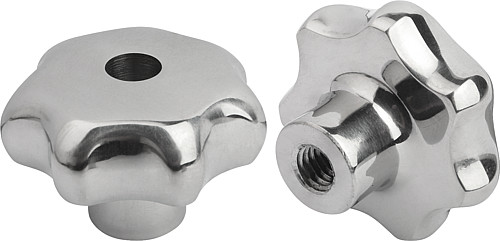 Norelem 06194-450102 STERNGRIFF                    EDELSTAHL, FORM D, D1=50, D5=M10 - Norelem 06194-D Sterngriffe aehnlich DIN 6336 Edelstahl - Form D