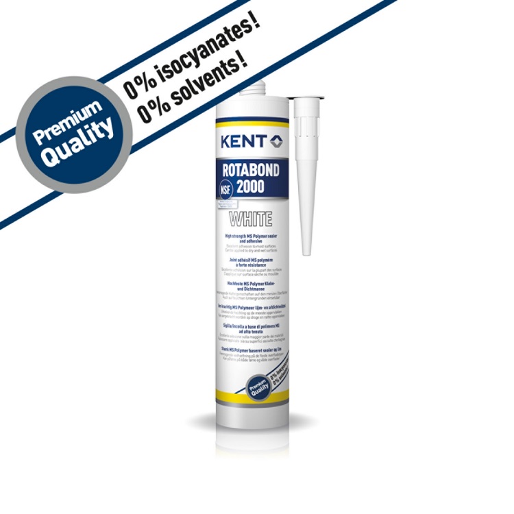 KENT 34456 ROTABOND 2000 grau, 290ml Kartusche - KENT ROTABOND 2000 MS-Polymerkleber und Dichtmittel - weiss - 290ml Kartusche