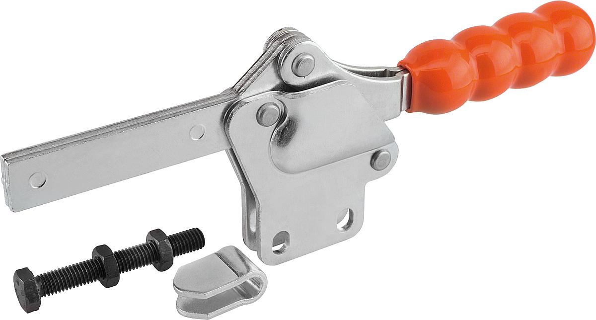 Kipp K0073.0350 SCHNELLSPANNER HORIZONTAL, MIT SENKRECHTEM FUSS, P=350 daN - K0073-0350 SCHNELLSPANNER HORIZONTAL - MIT SENKRECHTEM FUSS - P 350 daN