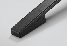 Leschhorn GM-36.1000.01   gebogene Maschinengriffe, Aluminium,  A 100, 0 Schenkel schwarz / Steg natur Griff aus Einzelelementen, komplett montiert - Leschhorn GM gebogene Maschinengriffe in modernem Design