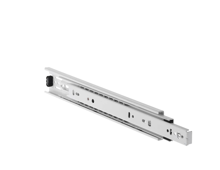 Accuride DW3832-0030SC Teleskopschienen mit Selbsteinzug 14N - 27N pro Schiene (SC- Self-Close), 100% Vollauszug, 12,7x45,7, SL 300,TR 286, 48kg, weiß verzinkt - Accuride DW3832SC Teleskopschienen mit Selbsteinzug - weiss - Vollauszug - 12 7x45 7 - bis 45kg