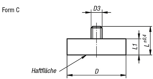 Norelem 09069-23 FLACHGREIFER AUS NEODYM, FORM C, D=10 - Norelem 09069-C Flachgreifer aus NdFeB Form C