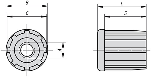 Norelem 27836-103010 GEWINDESTOPFEN, FÜR ROHRE - Norelem 27836 Gewindestopfen fuer Rohre