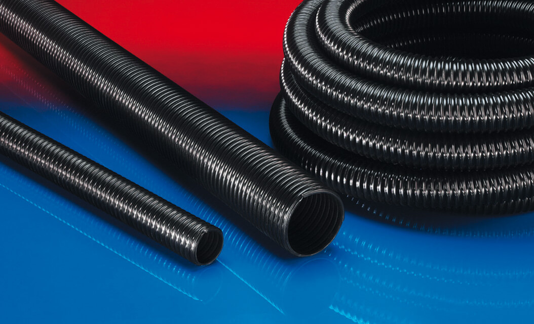 Norres 356-0050-1015-10 Hochtemperaturschlauch, superschwer, Innen-Ø 50 mm, Aussen-Ø 61 mm, Biegeradius 134 mm - Norres 356 - AIRDUC PUR 356 HT -XHD-