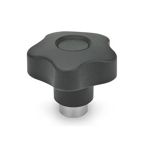 Ganter 5337.3-40-M6-NI EDELSTAHL SICHERHEITS STERNGRIFF - GN 5337-3 Sicherheits Sterngriffe - Kunststoff-Abbildung