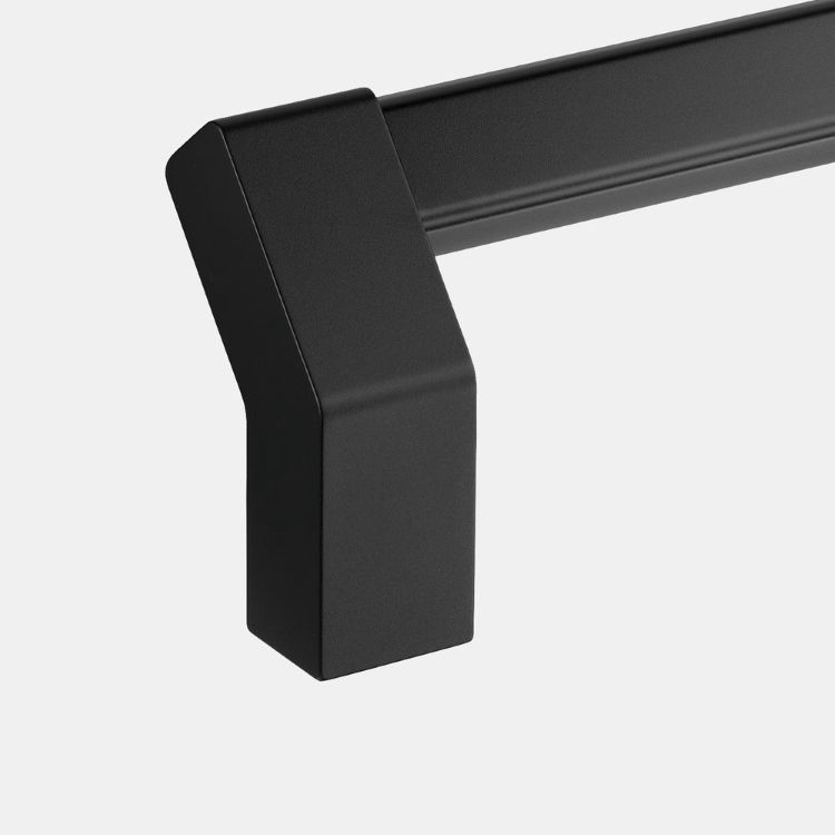 Leschhorn INMS-06-400-S14 stabile Maschinengriffe, A 400 mm, L 440 mm, Schenkel schwarz, Griffsteg schwarz, eloxiert - LE INMS-06 hochwertige Maschinengriffe im modernen Industriedesign