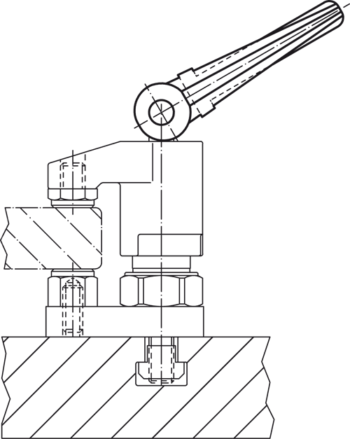 Halder 23380.0012 Beidseitiger Exzenterhebel mit AchsBolzen 12 - Beidseitige Exzenterhebel Beidseitiger Exzenterhebel mit Achsbolzen - 12