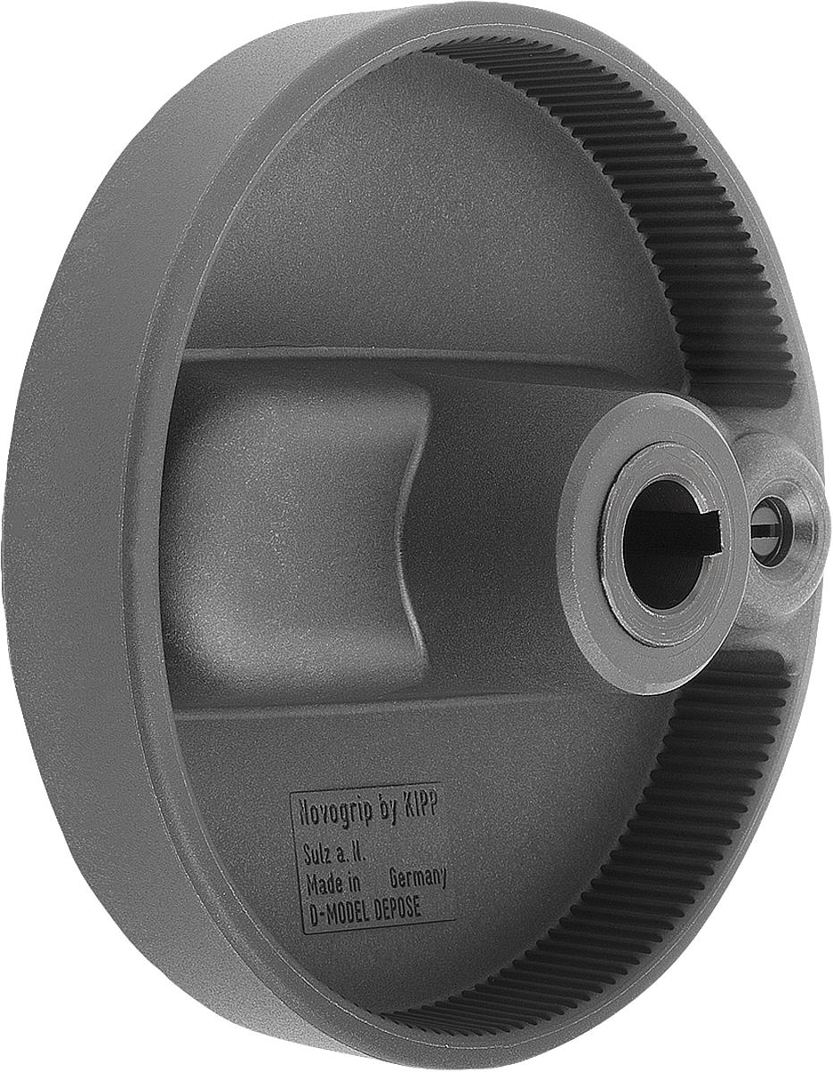 Norelem 06262-10800802 NOVO.GRIP HANDRAD OHNE GRIFF, GR.1, D1=80, D=8H7, NABENNUT 2 - 06262-10800802 NOVO-GRIP HANDRAD OHNE GRIFF - GR-1 - D1 80 - D 8H7 - NABENNUT 2