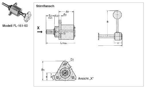 DESTACO FL-120 Schubstangenspanner RAKO Haltekraft 3000N - 9000N, Innengewinde M6 - M8 - FL Schubstangenspanner RAKO