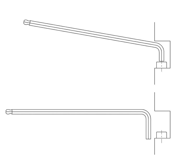 AMF 911LG-H100 Kugelkopfschraubendreher 100° - Schlüsselhalter, Inhalt: SW: 1.5, 2, 2.5, 3, 4, 5, 6, 8, 10 mm - LE 911LG-H100 Kugelkopfschraubendreher 100 Grad - Schluesselhalter-Anwendung