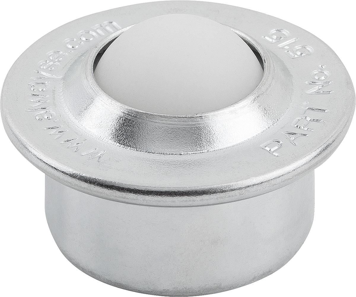 Kipp K0761.222 95152 222 Kugelrollen mit Stahlblechgehäuse und Kunststofflastkugel - K0761-222 95152 222 Kugelrollen mit Stahlblechgehaeuse und Kunststofflastkugel