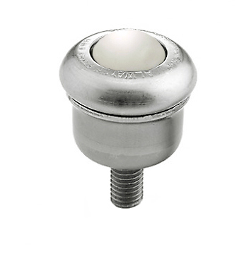 Leschhorn 1003-13 Topf Gewindekugelrolle, Form B: Gehäuse verzinkt mit Stahlkugel, Kugel-Ø 25,4mm, Gewinde M8X43, MM = 10 Stk. - LE71555 Topf Gewindekugelrolle - Gehaeuse verzinkt mit NYLON-Kugel - Bild 5