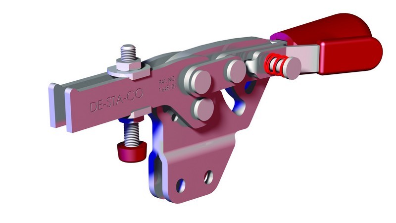 DESTACO 2013-U-LS-BLK Horizontalspanner Haltekraft 1300N, Öffnungswinkel 70°/ MM= 10 Stück - 2013-UR Horizontalspanner - U- Spannarm - Fuss abgewinkelt mit Zusatzverriegelung