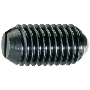 Halder 22050.0610 Federndes Druckstück mit Kugel und Schlitz M 10, rostfreier Stahl, verstärkte Federkraft - Federnde Druckstuecke Federndes Druckstueck mit Kugel und Schlitz - M 4 - Automatenstahl