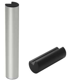 Leschhorn PG-01.600.14   Aluminium Profilgriff L 600, schwarz eloxiert - Leschhorn PG Aluminium Profilgriff