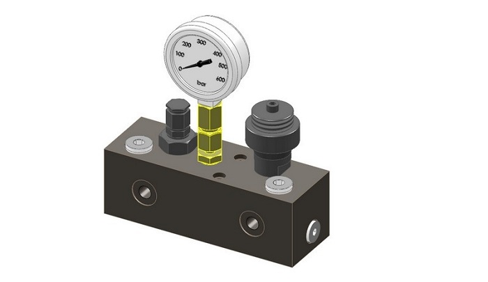 DESTACO 761D40001-1 Druckspeicher Schalteinheit doppeltwirkend Druckspeicher-Schalteinheit, doppeltwirkend Betriebsdruck max. 400 bar - 761D40001-1 Druckspeicher Schalteinheit doppeltwirkend