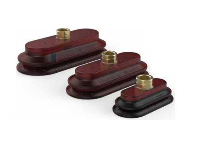 DESTACO VC-65-170TC-G38-PU55 TC Accelerate® Polyurethane Vakuumsauger oval, Ovale Faltenbalg-Sauger, Ø82x187mm, Anschluss 3/8" G Messing - DESTACO TC Accelerate Polyurethane Vakuumsauger oval - Abbildung