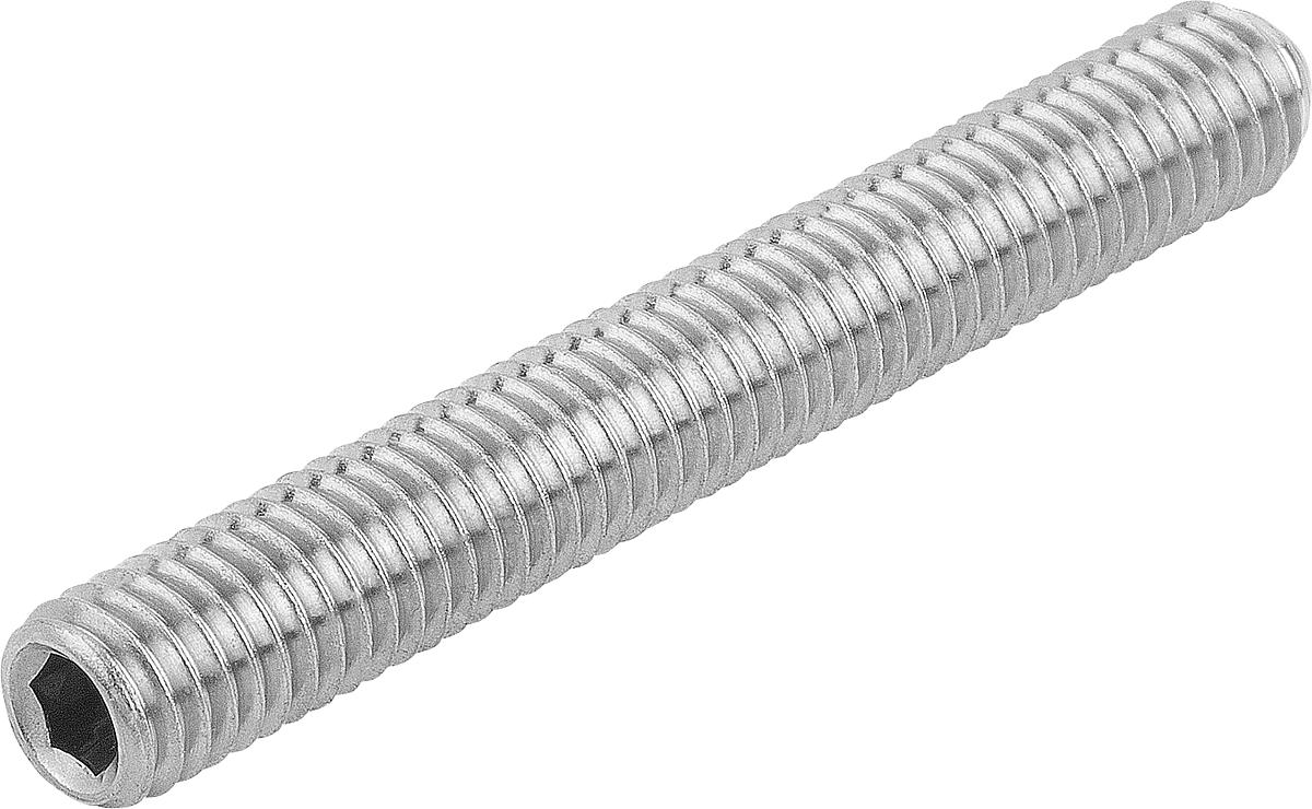 Norelem 07111-2046 KUGELDRUCKSCHRAUBE FORM B     EDELSTAHL, OHNE KOPF, D1=M4, L - 07111-2046 KUGELDRUCKSCHRAUBE FORM B     EDELSTAHL - OHNE KOPF - D1 M4 - L