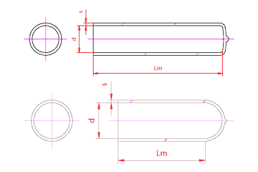 Leschhorn 01310.24-18-83 Handgriffe zylindrisch aus PVC schwarz, D=24, d1=18, s=3, L=83 mm - LE 01310 zylindrische Handgriffe-TZ