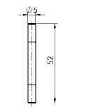 Helios Preisser, 0741180  Zylindrische Messeinsätze (Paar)  52 mm Länge - Helios Preisser - 0741 Zylindrische Messeinsaetze -Paar-