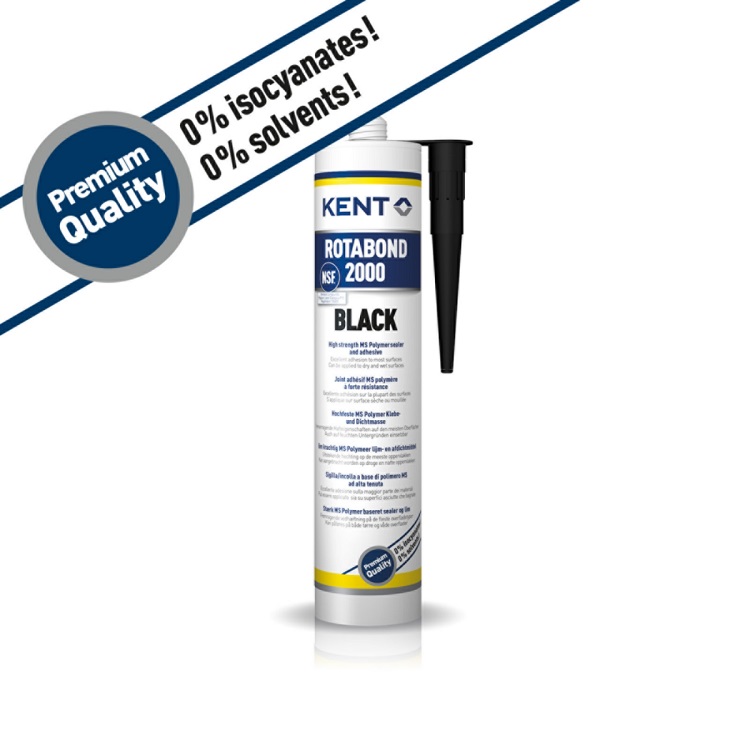 KENT 34456 ROTABOND 2000 grau, 290ml Kartusche - KENT ROTABOND 2000 MS-Polymerkleber und Dichtmittel - schwarz - 290ml Kartusche