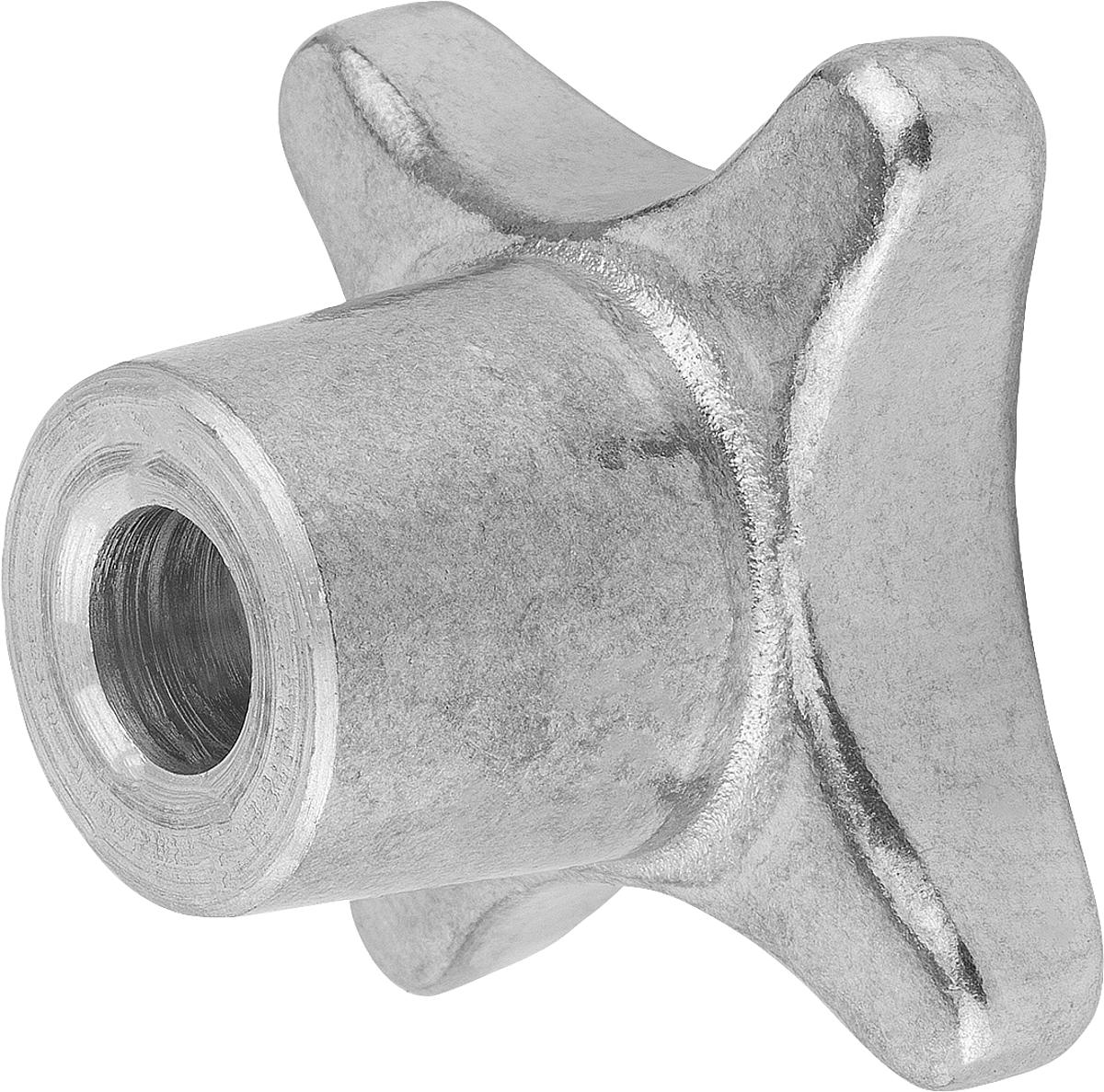 Kipp K0145.306312 KREUZGRIFF FORM C, D1=63, D4=12H7, ALU, GEROMMELT - K0145-306312 KREUZGRIFF FORM C - D1 63 - D4 12H7 - ALU - GEROMMELT