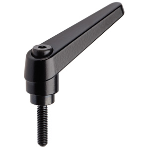 Halder 24400.0574 Verstellbarer Klemmhebel mit Schraube Ø 25 x M 12 x 50, schwarz - Verstellbare Klemmhebel Verstellbarer Klemmhebel mit Schraube - Durchmesser 13 x M 4 x 12 - schwarz orange