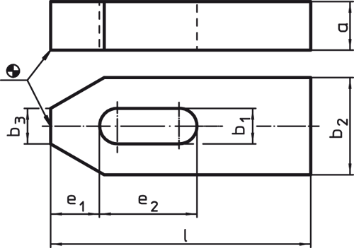 Halder 23140.0018 Spanneisen DIN 6314 flach, 18,0 x 125 - Spanneisen Spanneisen DIN 6314 - flach - 9x 60