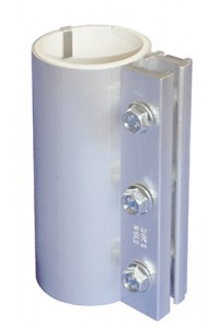 Leschhorn DFD-100-150 Rohrkupplungen Druckförderung mit weißer Nitril-Dichtung  Material ALU, NW 100 mm, Baulänge 150 mm, Druck max. 10 bar, Vakuum max. 0,8 bar, mit EdelstahLE71345rdungsband für eLE71345ktrische LE71345itfähigkeit - LE DFD Rohrkupplung Druckfoerderung lebensmittelunbedenklich