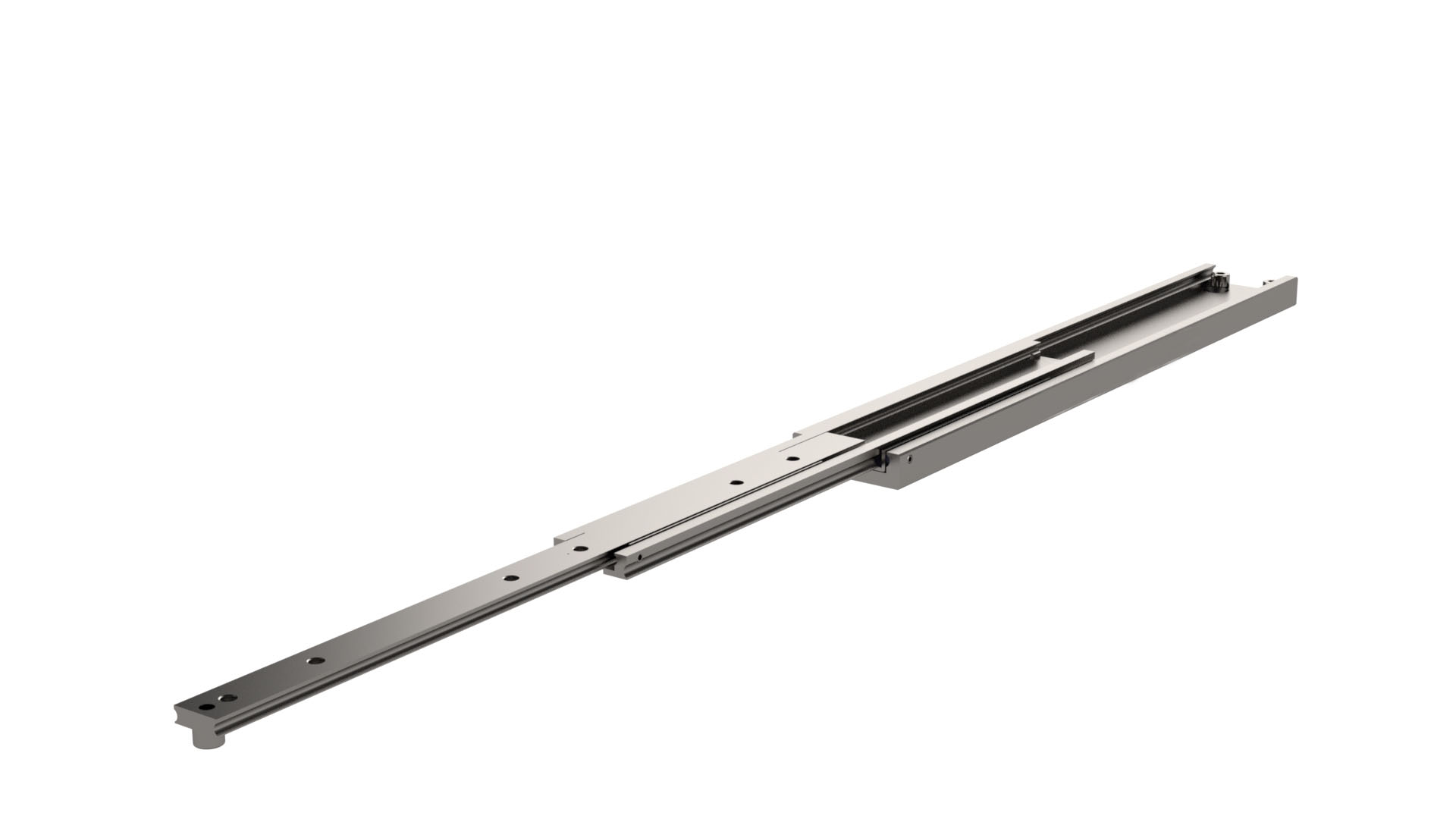 Leschhorn HP 10032-100-ST, C- Form Hochpräzise Schwerlast Teleskopschienen, Vollauszug, SL= 1000, Lastwert 800Kg, Profil 100x32, Gewinde= M8, Stahl C45E+C (1.1191) verzinkt - HP10032 Hochpraezise Schwerlastteleskopschiene - C-Form