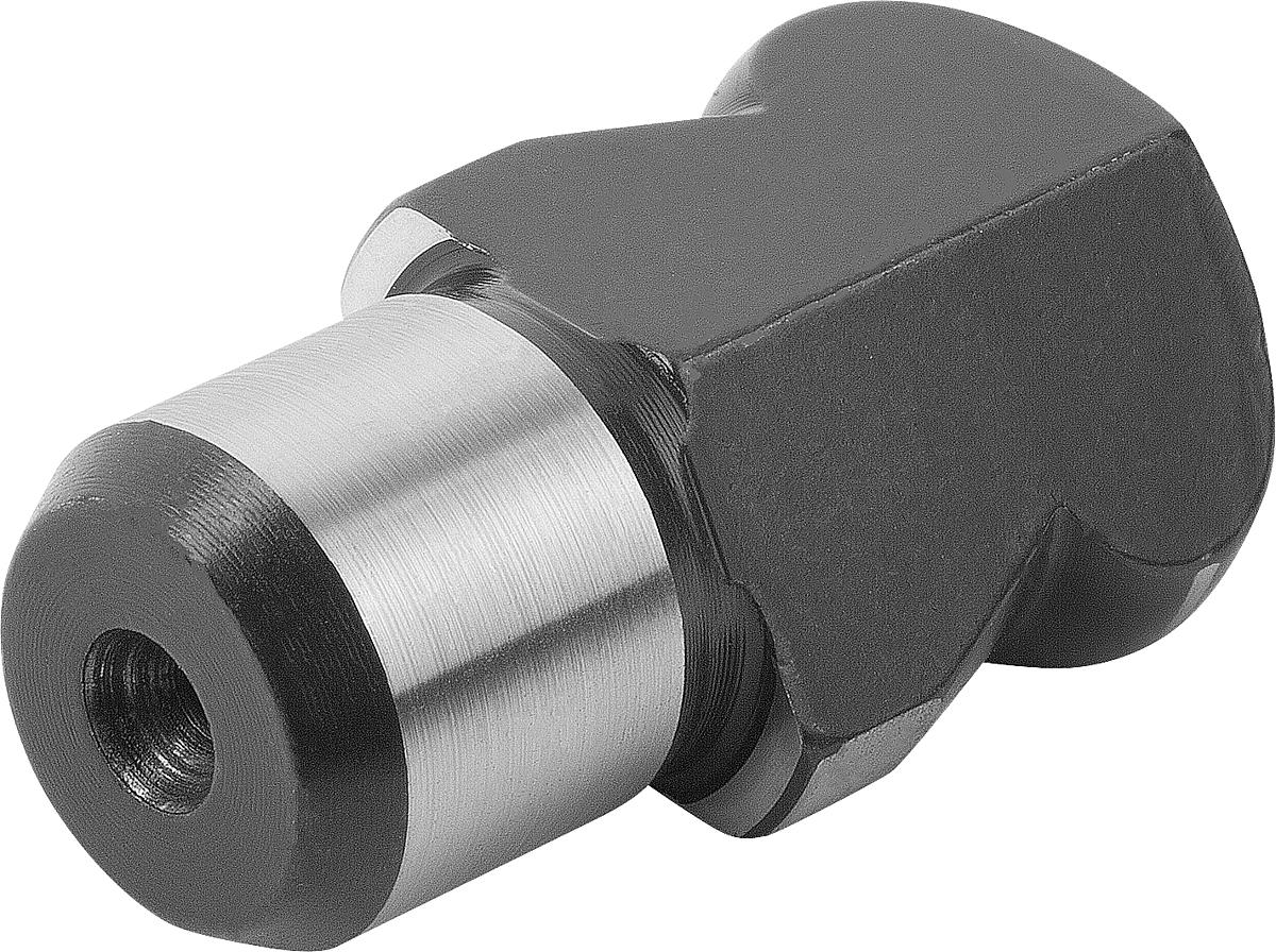 Kipp K0351.102 AUFNAHMEBOLZEN A=10 FORM D, MIT KUGELANSATZ ABGEFLACHT - K0351-102 AUFNAHMEBOLZEN A 10 FORM D - MIT KUGELANSATZ ABGEFLACHT