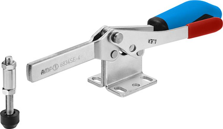 AMF 6834SE-4 Waagrechtspanner mit blauem Handgriff und Sicherheitsverriegelung, Größe : 4, F1: 2 kN, F2: 3 kN - LE 6834SE Waagrechtspanner mit blauem Handgriff und Sicherheitsverriegelung-Abbildung