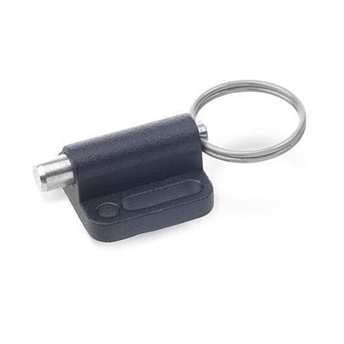 Ganter 417-10-A Rastbolzen mit Zugring / mit Zugöse, ohne Rastsperre - GN 417 Rastbolzen mit Zugring - mit Zugoese - ohne Rastsperre-Abbildung