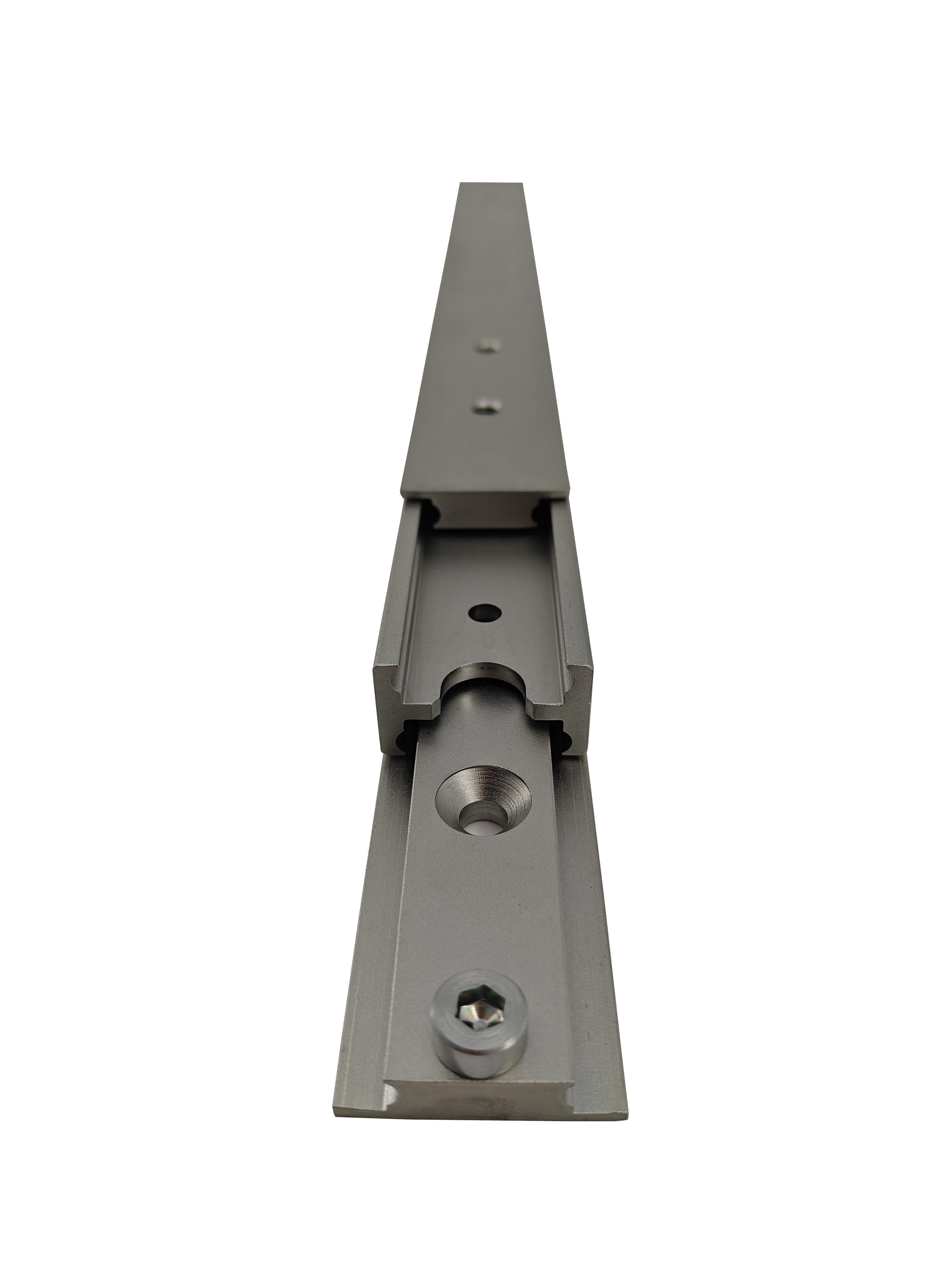 Leschhorn HPHV 2840-0300-GS-ST Hochpräzise Schwerlast-Teleskopschienen, Flachmontage, H-Profil 28x40, Vollauszug, A=300, GS: Gewinde M8/Senkbohrung für M8, Lastwert 100kg, Stahl verzinkt - Pa-oh