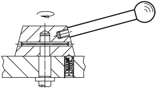 Halder 24350.0120 Griffstange Ø 8 x 63 mit Zylindergriff, Stahl, galvanisch verzinkt, passiviert - Griffstangen Griffstange - Durchmesser 8 x 80 - mit Kugelknopf - Stahl mit Kugelknopf -Bild 1--Anwendung