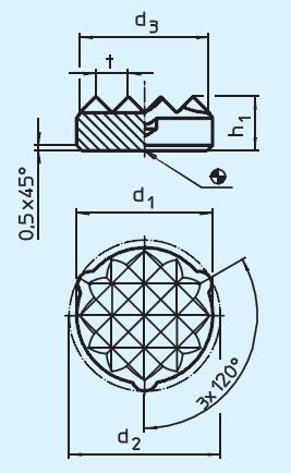 Halder 22620.0633 Hartmetalleinsatz Ø 12,6 mit Spitze - EH 22620 Hartmetalleinsaetze