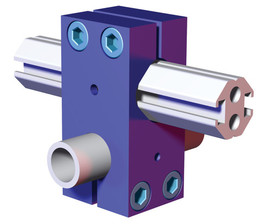 DESTACO CLM-30B-30B Kreuzklemmen Rohrverbindung B-30/B-30, Max. statische Belastung 102 NM, Material Aluminum - LE70000 M-30B-25M Kreuzklemmverbinder