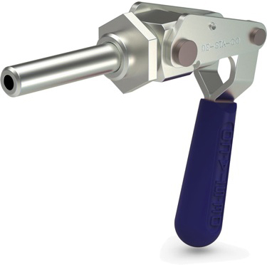 DESTACO 624-MM-B Schubstangenspanner Einbau  Haltekraft 3600N, Hub 66mm, Gewinde M10, B: Mit blauem Handgriff - DESTACO 624-MM-B Schubstangenspanner-B-Blauer Handgriff