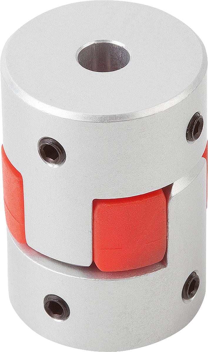 Norelem 23023-0125 ELASTOMER KLAUENKUPPLUNG, GR. 12,5,  VORGEBOHRT D1+D2=8 - 23023-0125 ELASTOMER KLAUENKUPPLUNG - GR- 12-5 -  VORGEBOHRT D1 D2 8